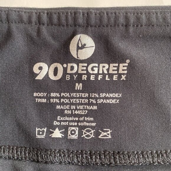 90 Degree By Reflex Black capris Leggings Size Medium - Picture 10 of 11